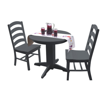 Keystone Amish Co. Josie 3-Piece Poly Outdoor Dining Set with Round Table