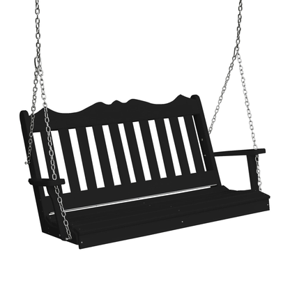 Keystone Amish Co. 4 Foot York Composite Porch Swing, Black