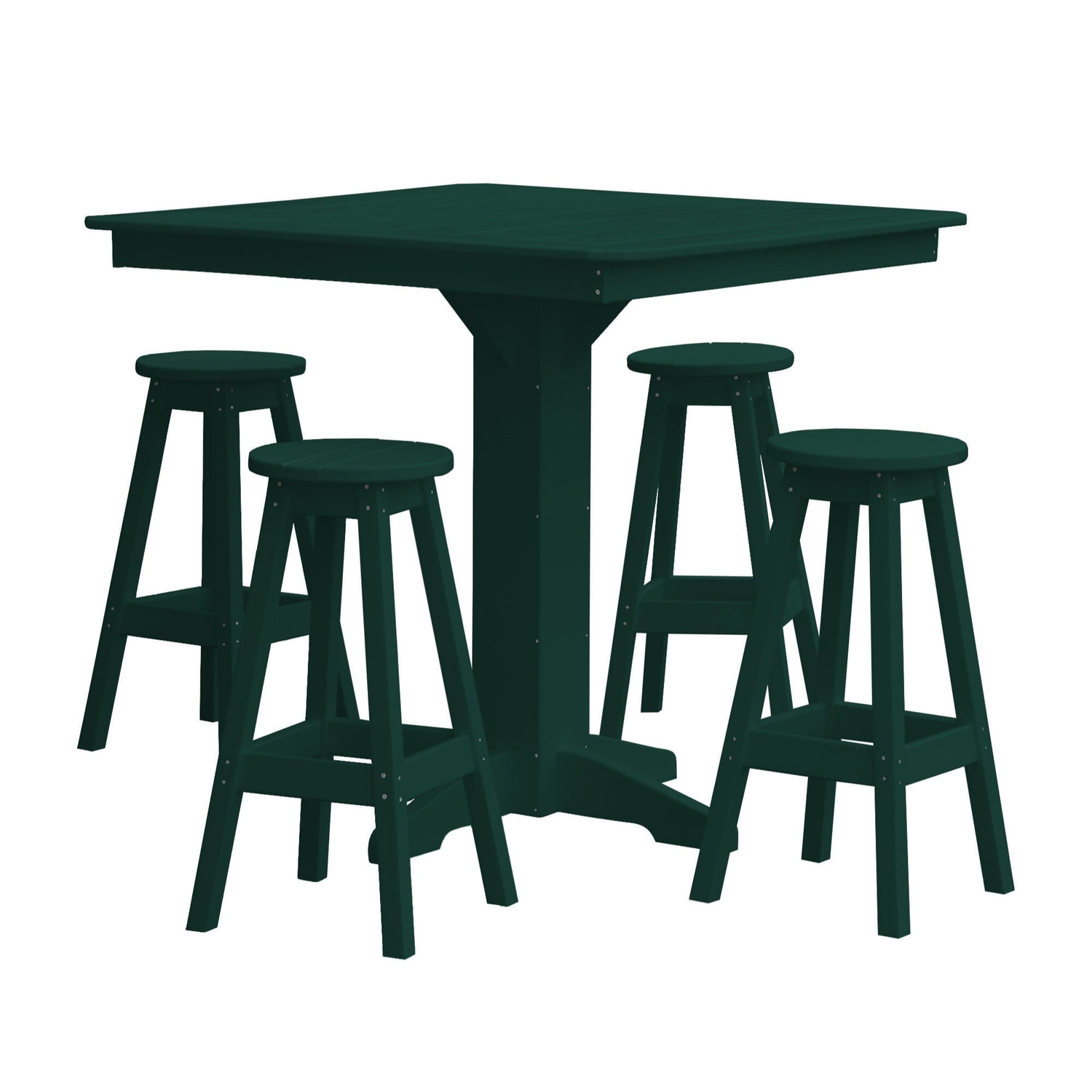 Keystone Amish Co. Sierra 5-Piece Poly Bar Stool Dining Set