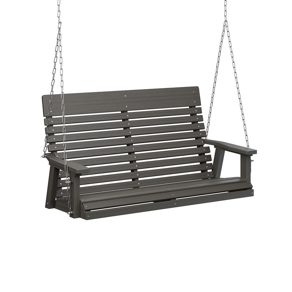 Berlin Gardens Casual Back Poly Lumber Double Swing with Stainless Steel Chains