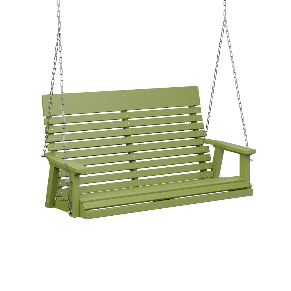 Berlin Gardens Casual Back Poly Lumber Double Swing with Stainless Steel Chains
