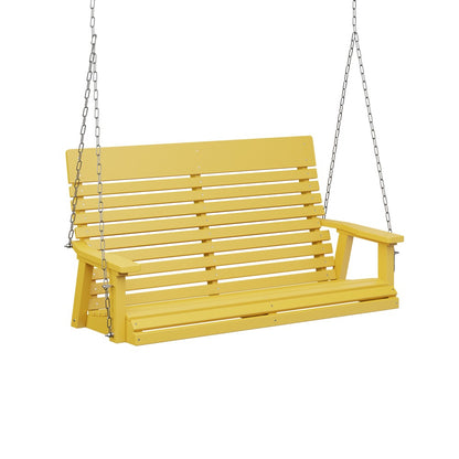 Berlin Gardens Casual Back Poly Lumber Double Swing with Stainless Steel Chains