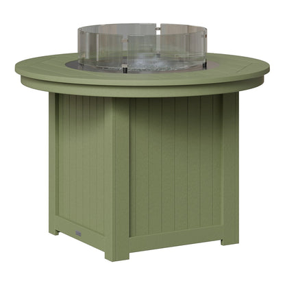 Berlin Gardens Donoma 44″ Round Dining Poly Lumber Fire Pit Table
