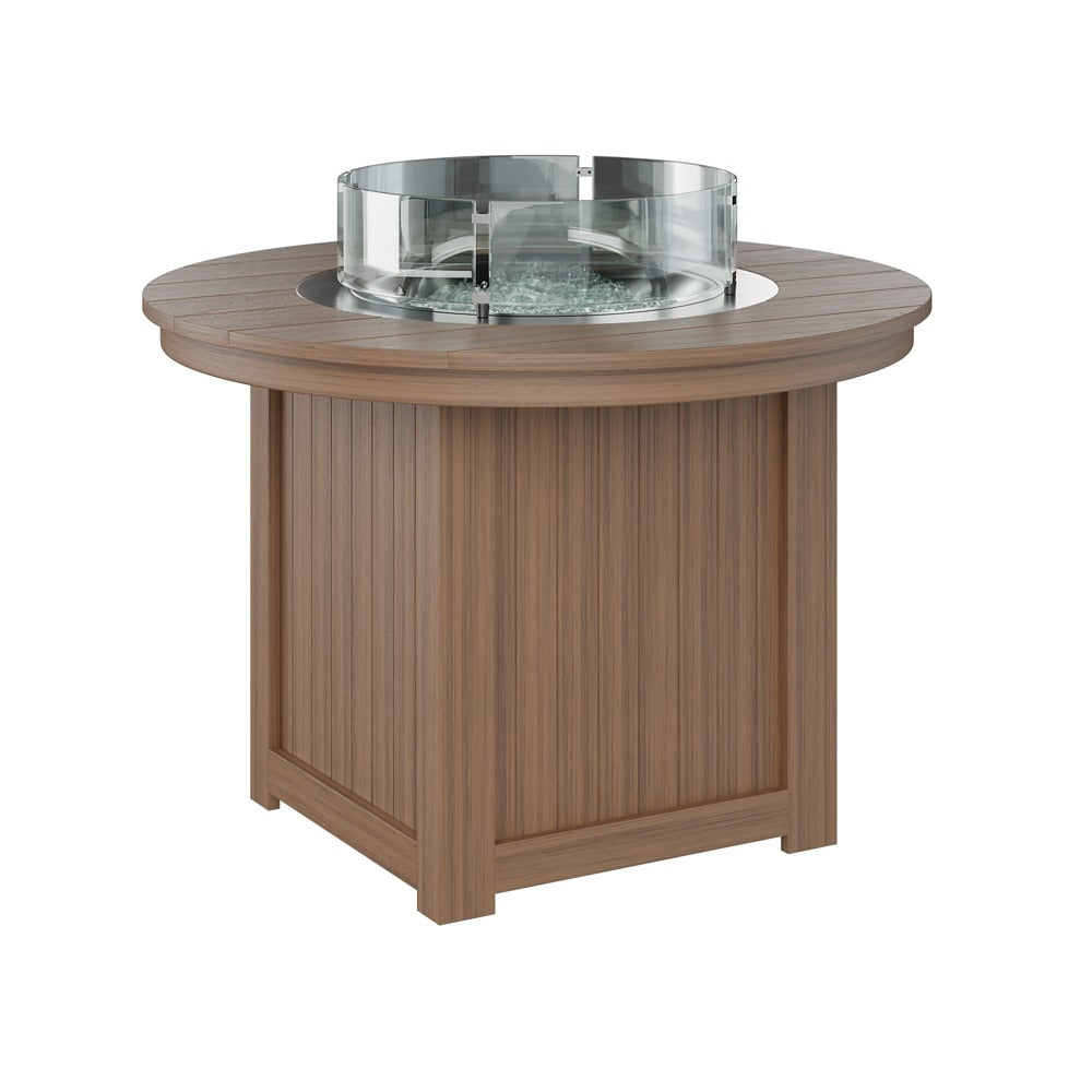 Berlin Gardens Donoma 44″ Round Dining Poly Lumber Fire Pit Table