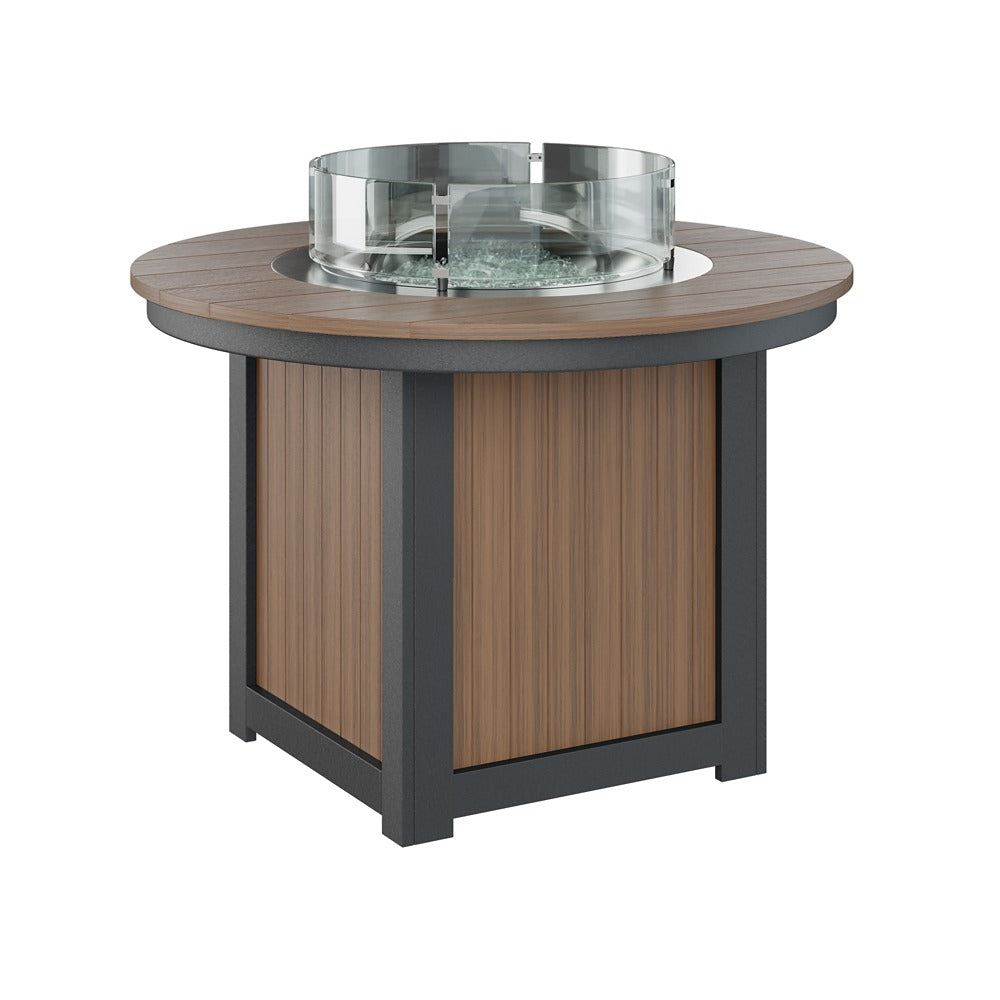 Berlin Gardens Donoma 44″ Round Dining Poly Lumber Fire Pit Table