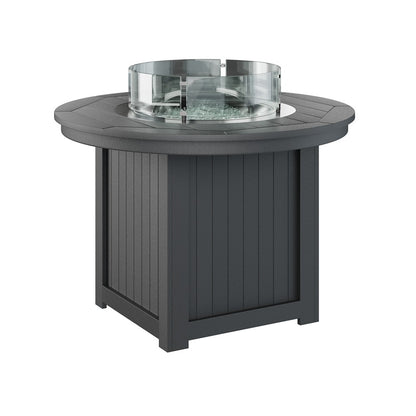 Berlin Gardens Donoma 44″ Round Dining Poly Lumber Fire Pit Table