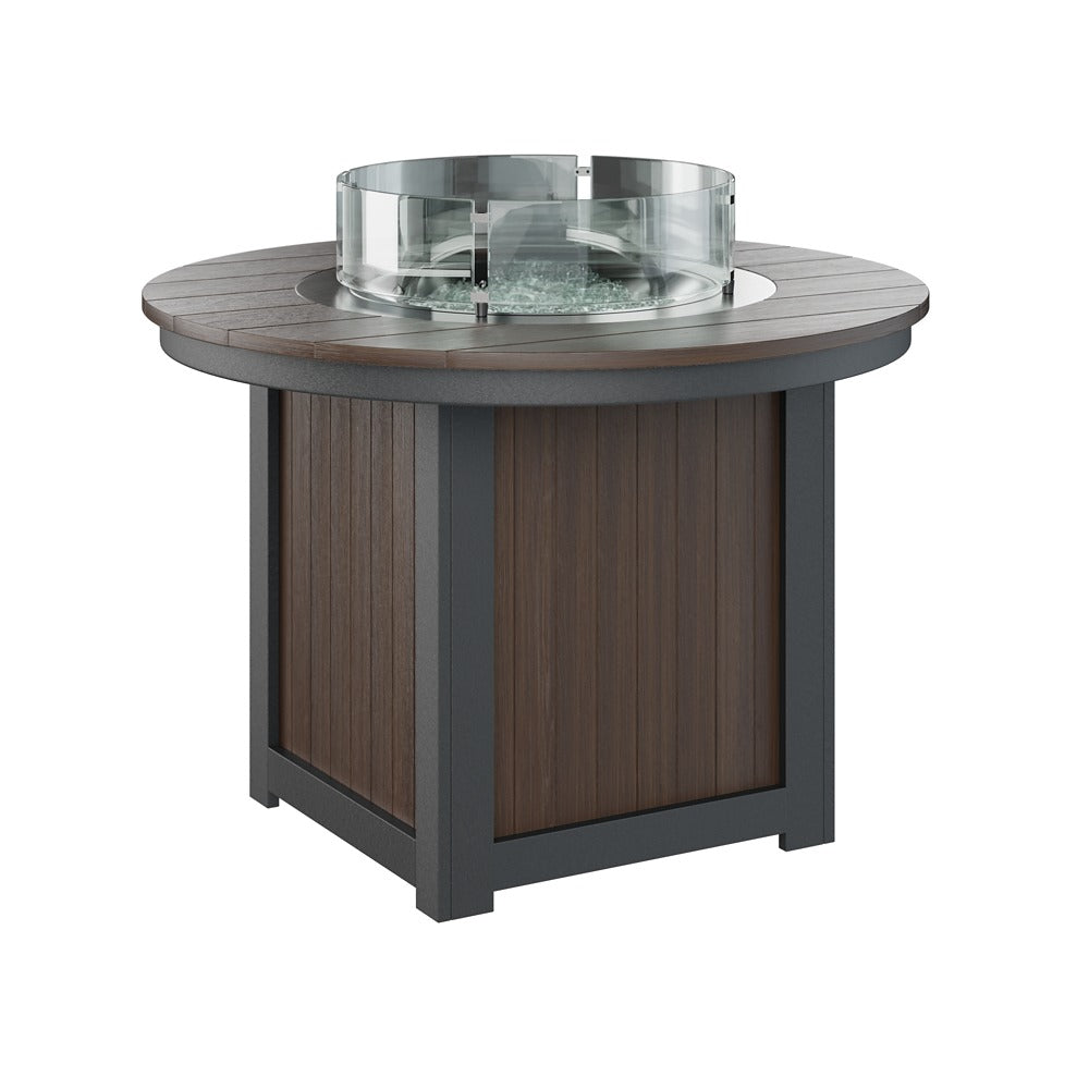 Berlin Gardens Donoma 44″ Round Dining Poly Lumber Fire Pit Table
