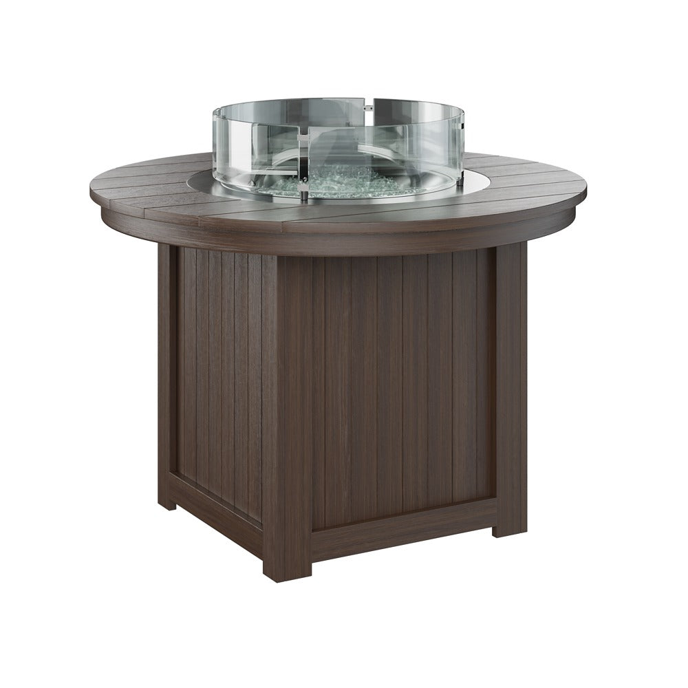 Berlin Gardens Donoma 44″ Round Dining Poly Lumber Fire Pit Table
