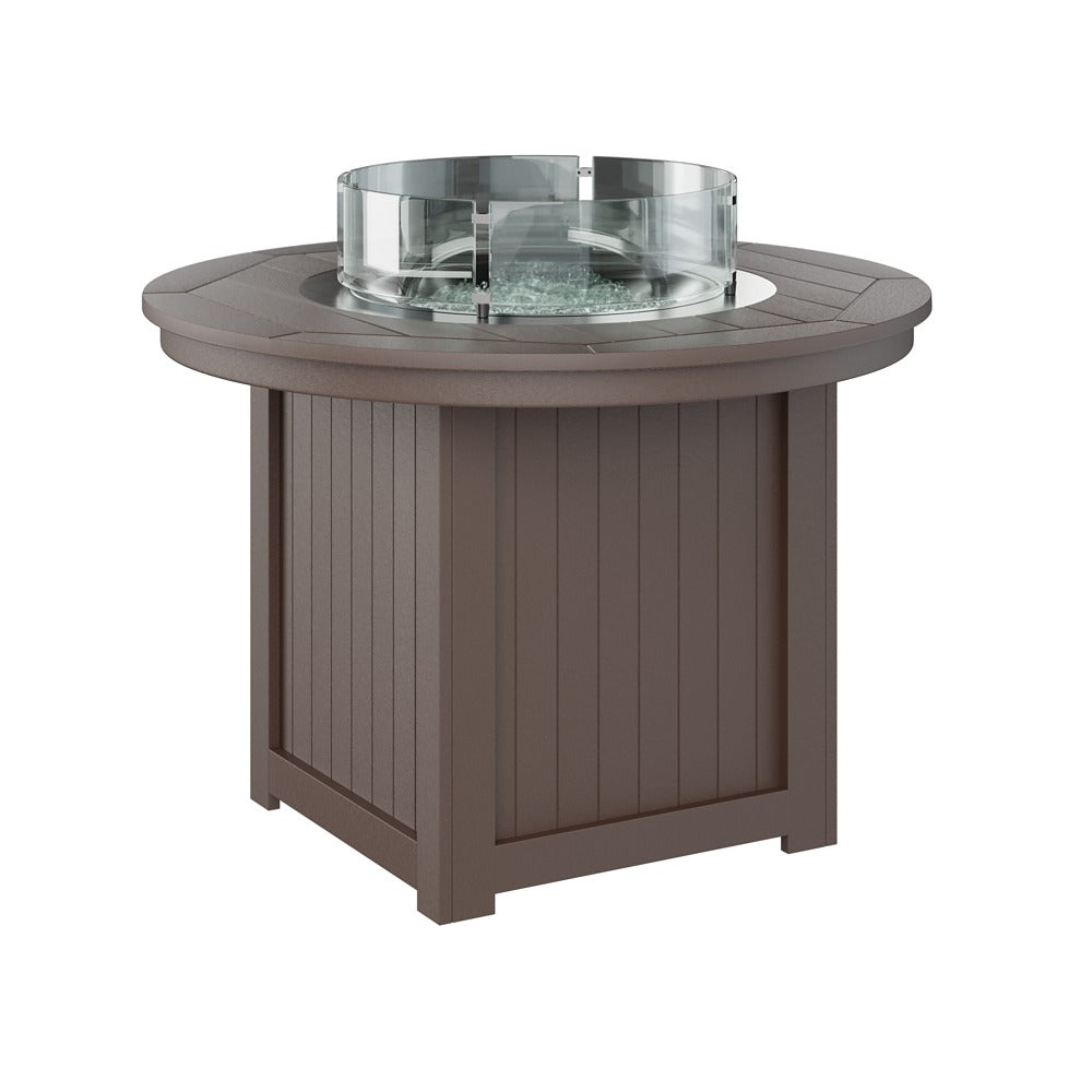 Berlin Gardens Donoma 44″ Round Dining Poly Lumber Fire Pit Table