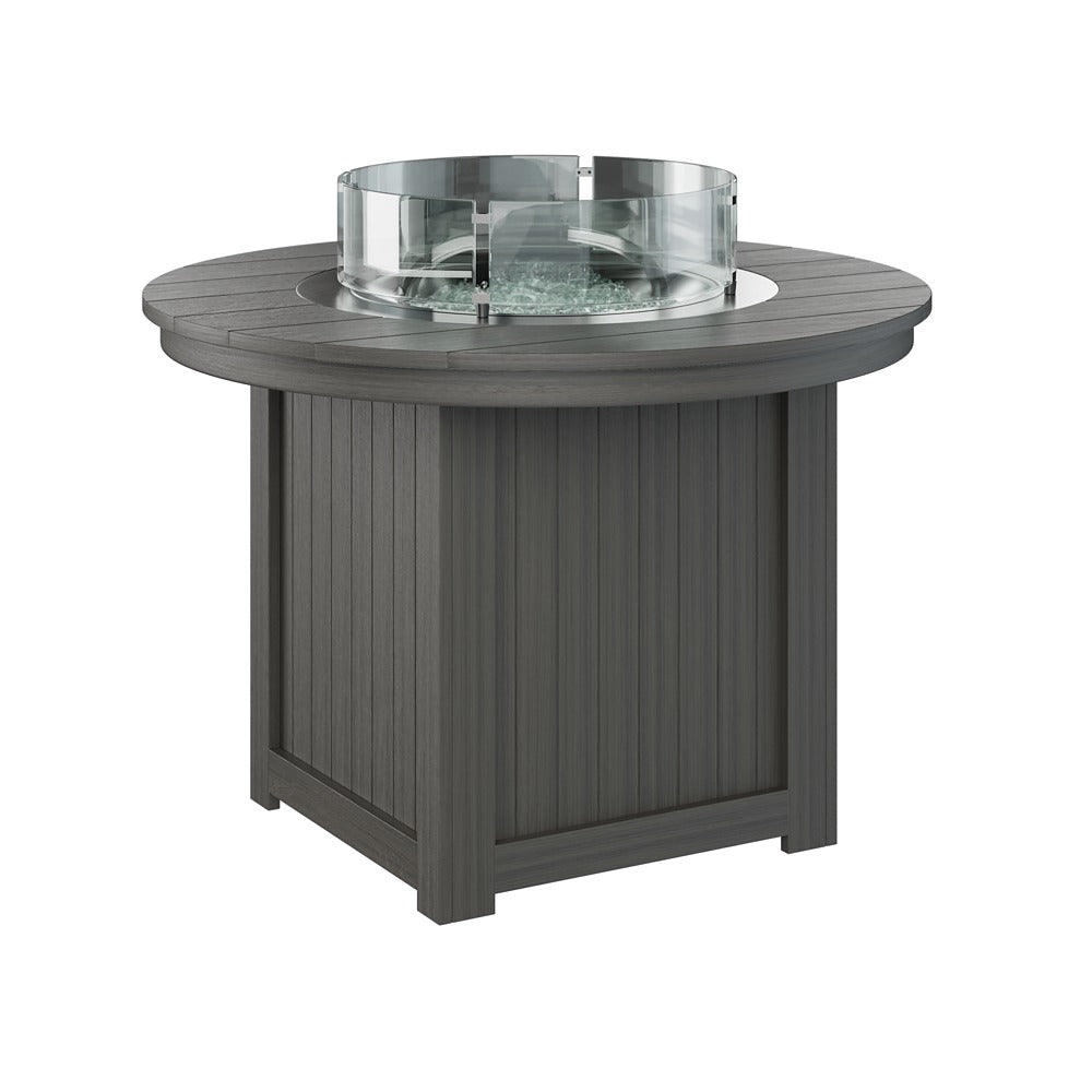 Berlin Gardens Donoma 44″ Round Dining Poly Lumber Fire Pit Table