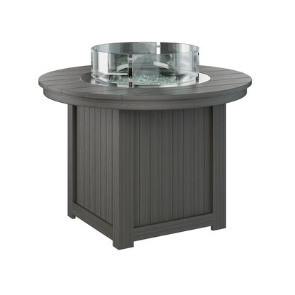 Berlin Gardens Donoma 44″ Round Dining Poly Lumber Fire Pit Table