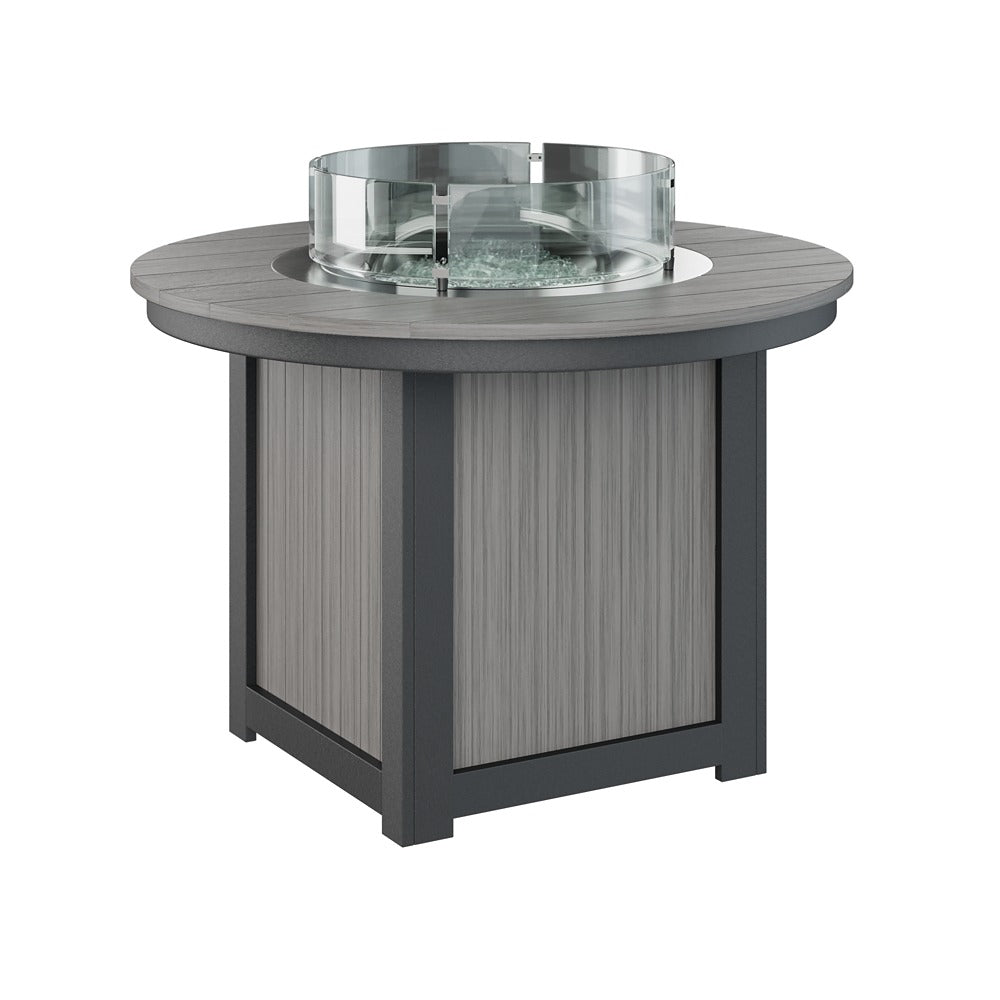 Berlin Gardens Donoma 44″ Round Dining Poly Lumber Fire Pit Table