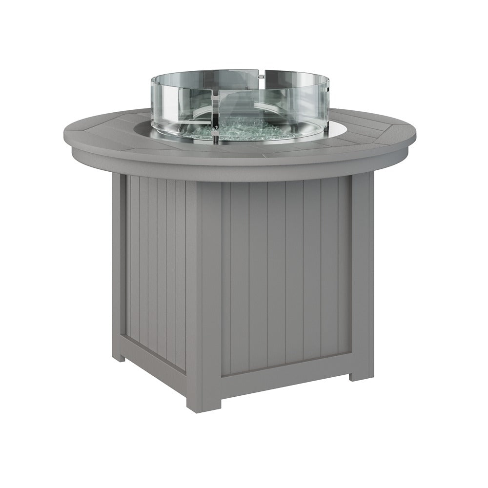 Berlin Gardens Donoma 44″ Round Dining Poly Lumber Fire Pit Table