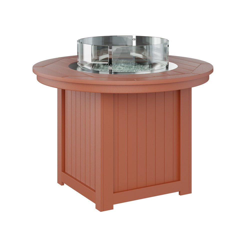Berlin Gardens Donoma 44″ Round Dining Poly Lumber Fire Pit Table