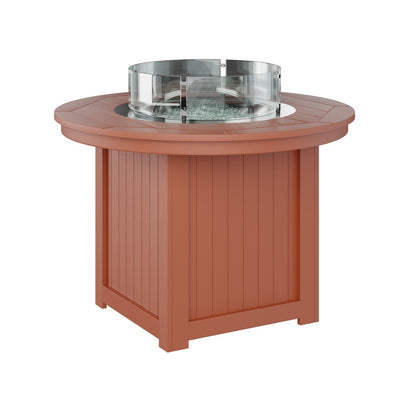 Berlin Gardens Donoma 44″ Round Dining Poly Lumber Fire Pit Table