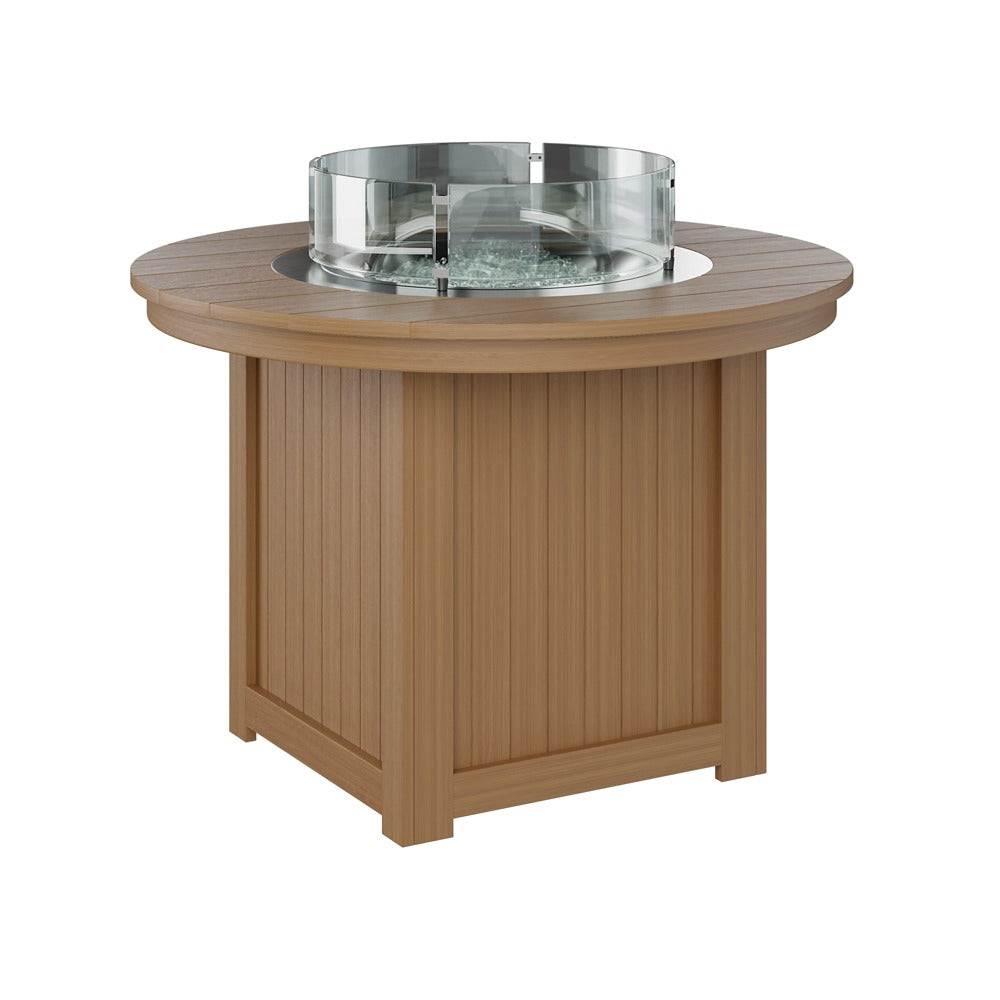Berlin Gardens Donoma 44″ Round Dining Poly Lumber Fire Pit Table