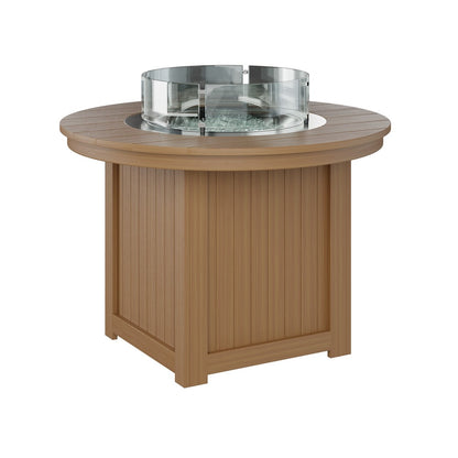Berlin Gardens Donoma 44″ Round Dining Poly Lumber Fire Pit Table