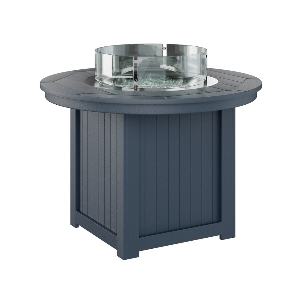 Berlin Gardens Donoma 44″ Round Dining Poly Lumber Fire Pit Table