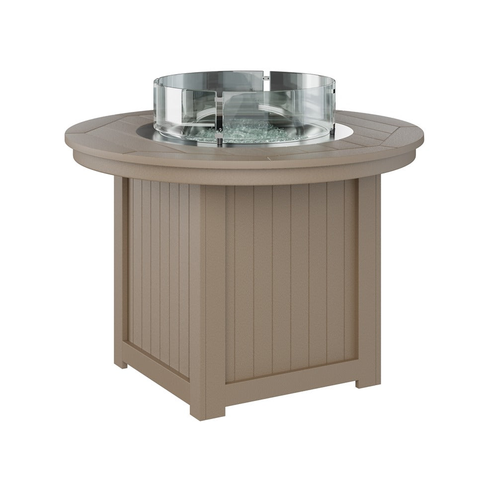 Berlin Gardens Donoma 44″ Round Dining Poly Lumber Fire Pit Table