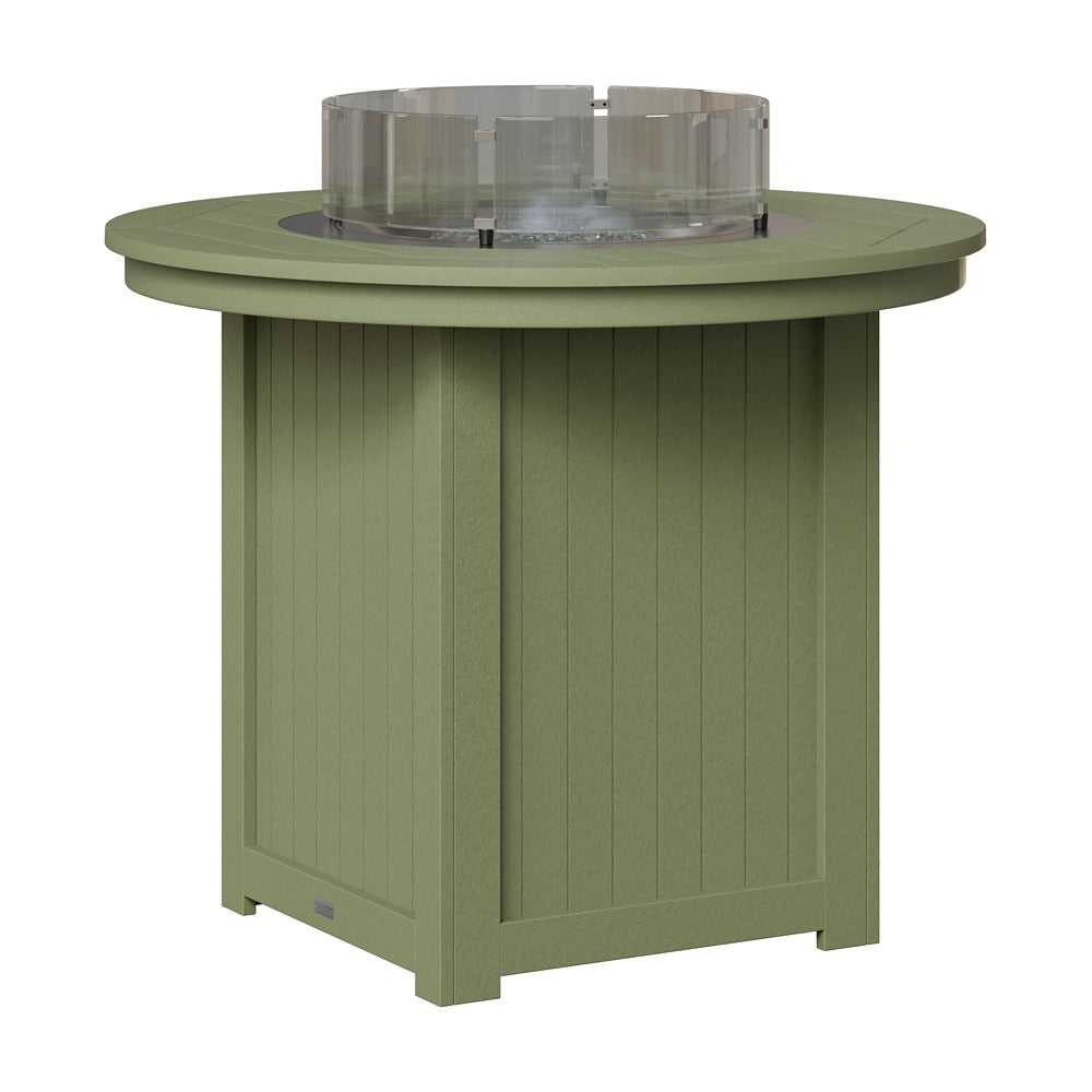 Berlin Gardens Donoma 44″ Round Counter Height Poly Lumber Fire Pit Table