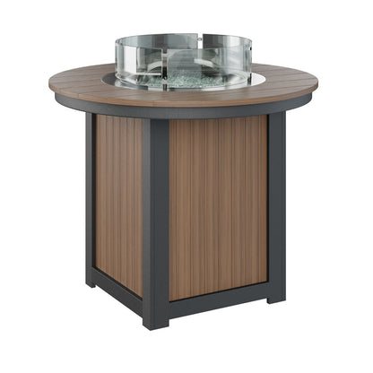 Berlin Gardens Donoma 44″ Round Counter Height Poly Lumber Fire Pit Table