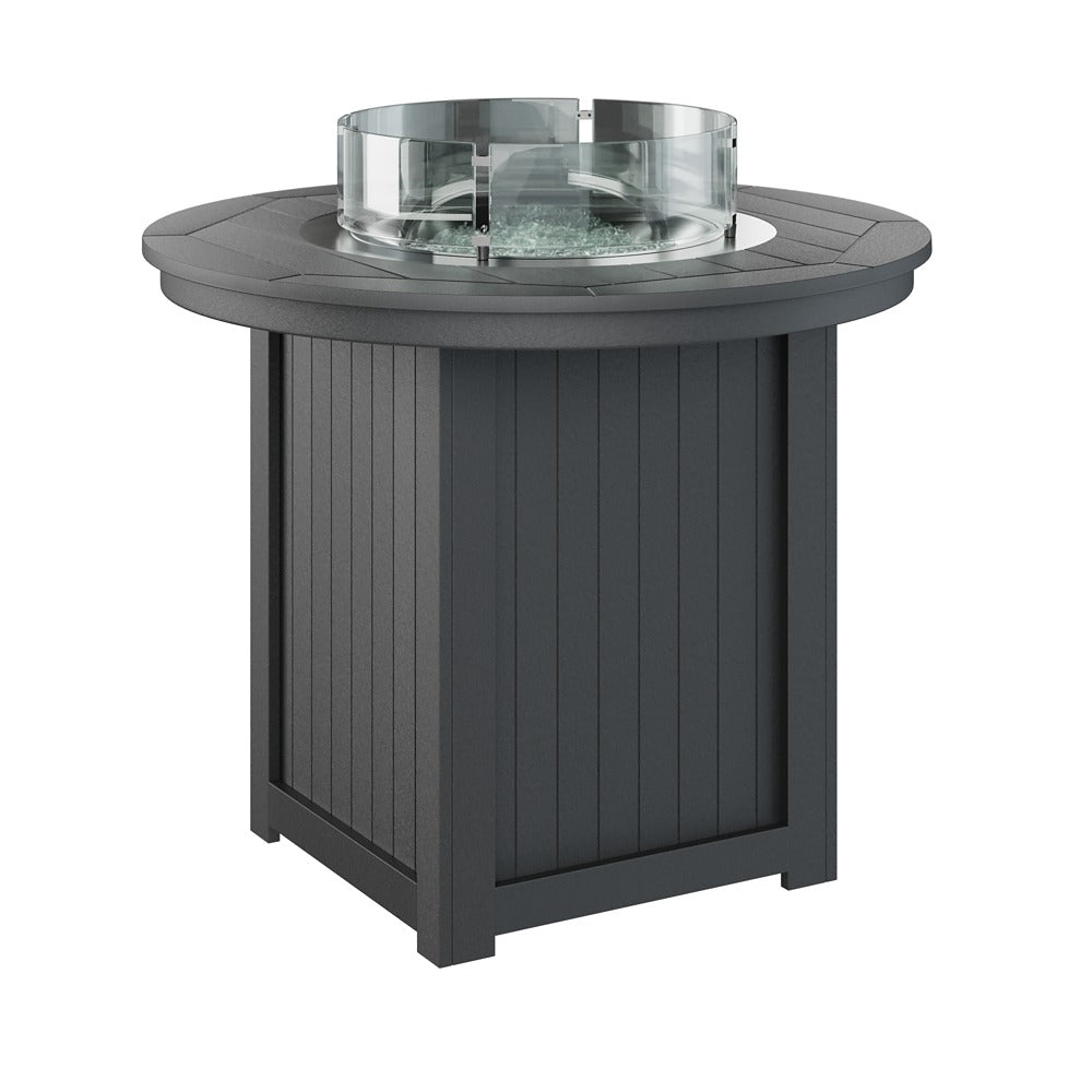 Berlin Gardens Donoma 44″ Round Counter Height Poly Lumber Fire Pit Table