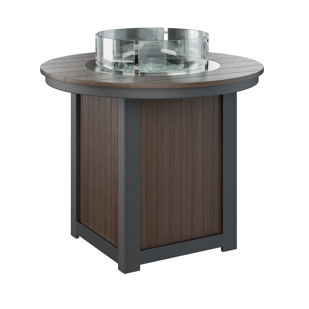 Berlin Gardens Donoma 44″ Round Counter Height Poly Lumber Fire Pit Table