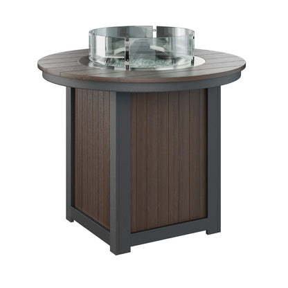 Berlin Gardens Donoma 44″ Round Counter Height Poly Lumber Fire Pit Table