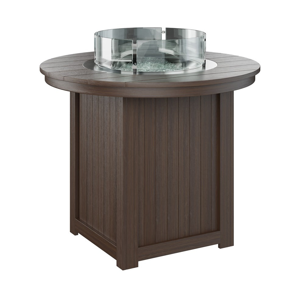 Berlin Gardens Donoma 44″ Round Counter Height Poly Lumber Fire Pit Table