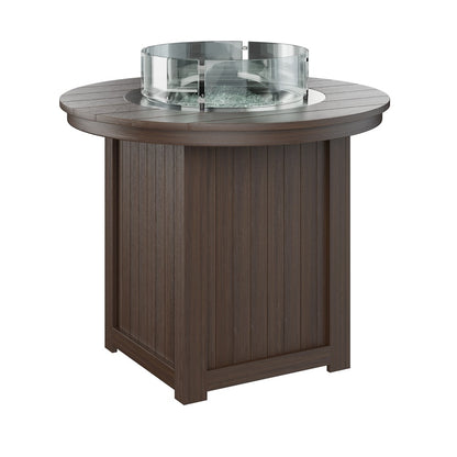 Berlin Gardens Donoma 44″ Round Counter Height Poly Lumber Fire Pit Table