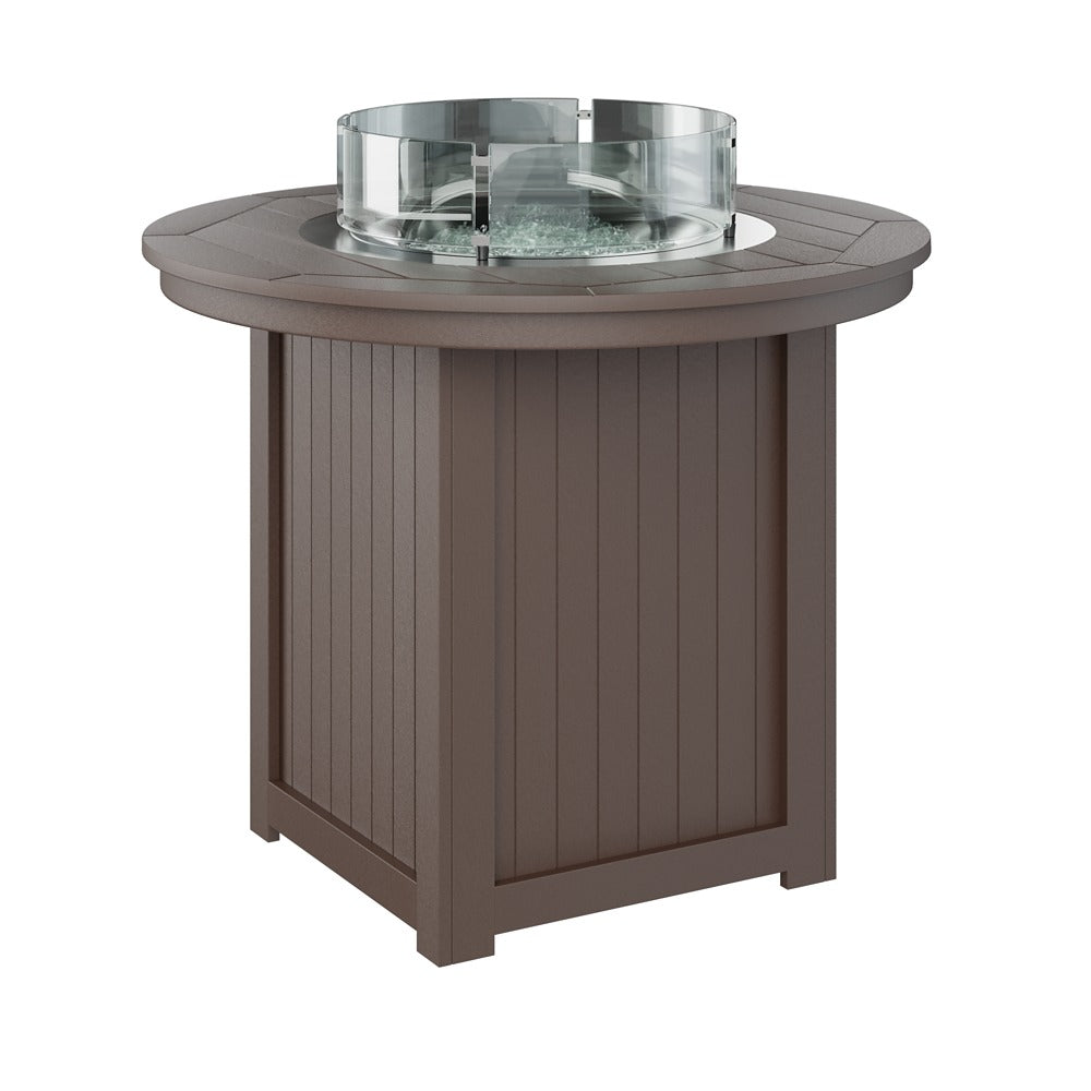 Berlin Gardens Donoma 44″ Round Counter Height Poly Lumber Fire Pit Table
