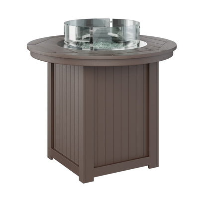 Berlin Gardens Donoma 44″ Round Counter Height Poly Lumber Fire Pit Table