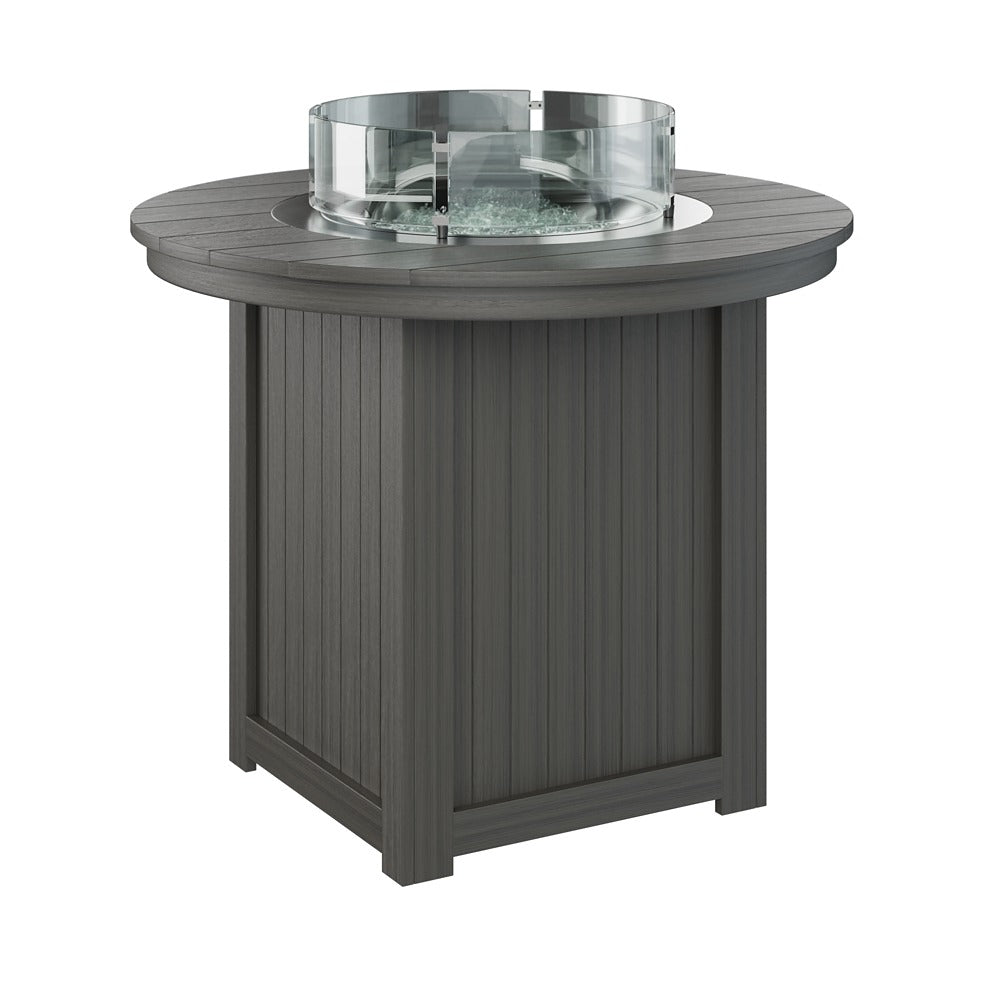 Berlin Gardens Donoma 44″ Round Counter Height Poly Lumber Fire Pit Table