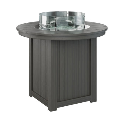 Berlin Gardens Donoma 44″ Round Counter Height Poly Lumber Fire Pit Table