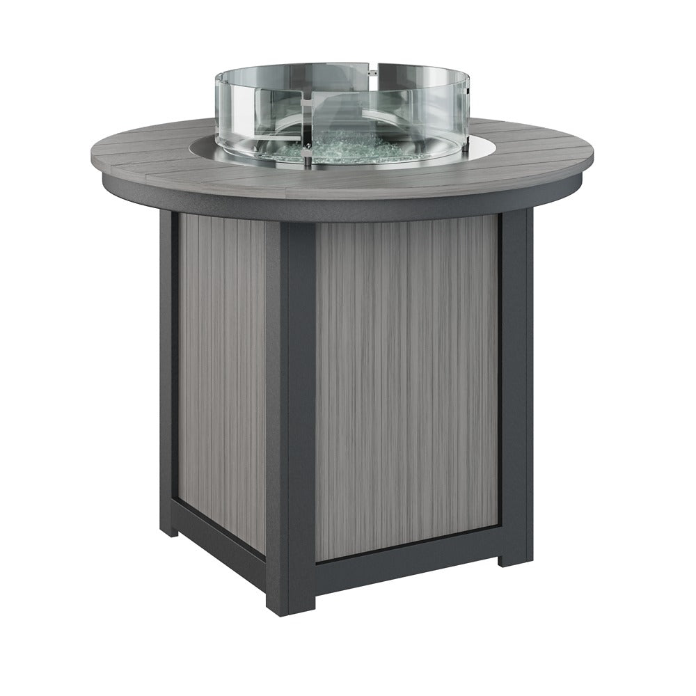 Berlin Gardens Donoma 44″ Round Counter Height Poly Lumber Fire Pit Table