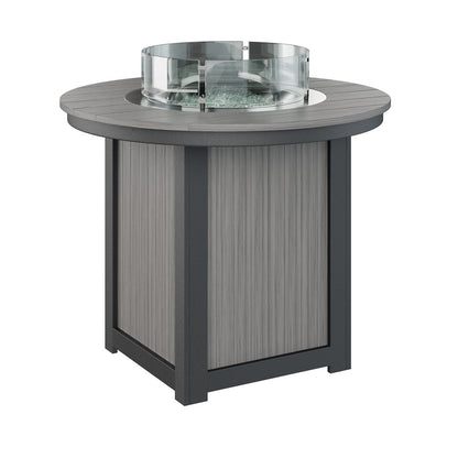Berlin Gardens Donoma 44″ Round Counter Height Poly Lumber Fire Pit Table