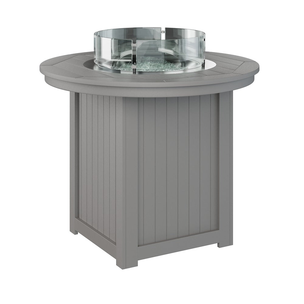 Berlin Gardens Donoma 44″ Round Counter Height Poly Lumber Fire Pit Table