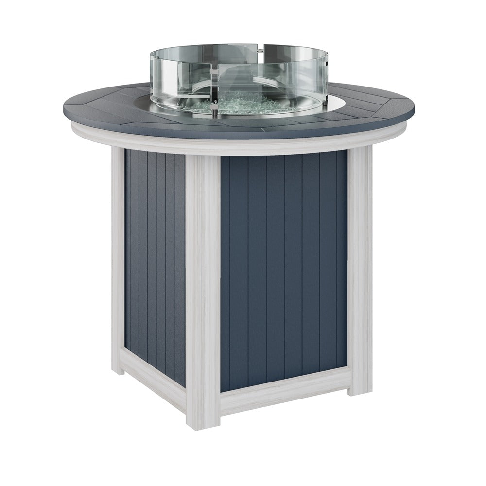 Berlin Gardens Donoma 44″ Round Counter Height Poly Lumber Fire Pit Table