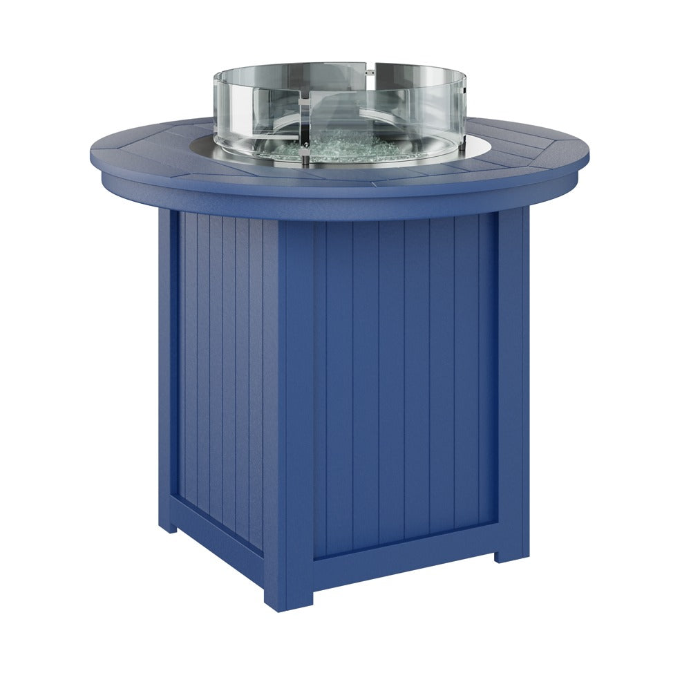 Berlin Gardens Donoma 44″ Round Counter Height Poly Lumber Fire Pit Table