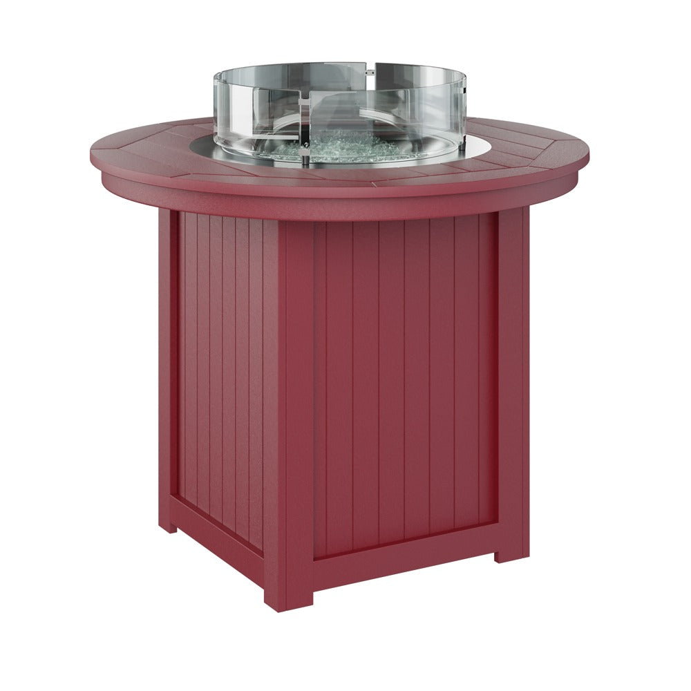 Berlin Gardens Donoma 44″ Round Counter Height Poly Lumber Fire Pit Table