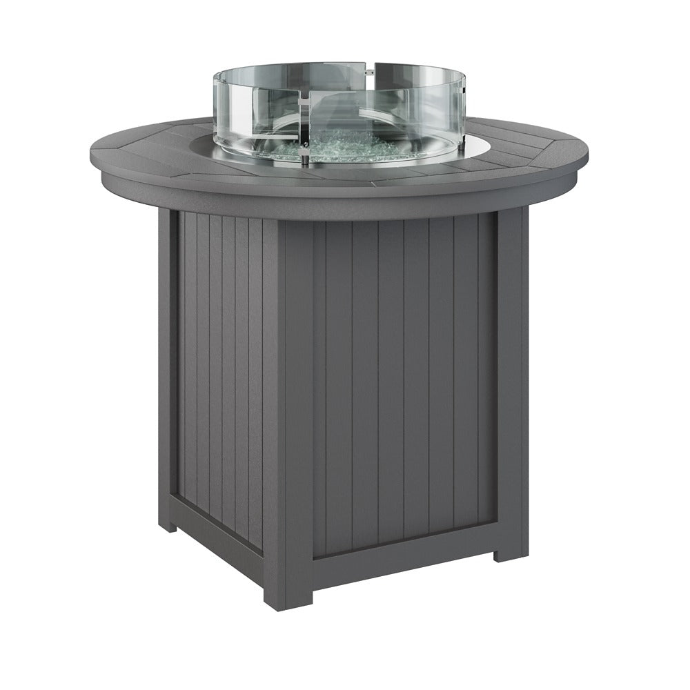 Berlin Gardens Donoma 44″ Round Counter Height Poly Lumber Fire Pit Table