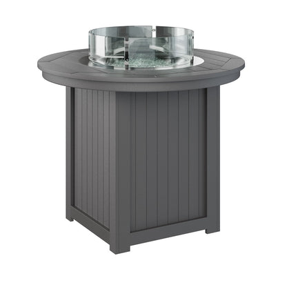 Berlin Gardens Donoma 44″ Round Counter Height Poly Lumber Fire Pit Table