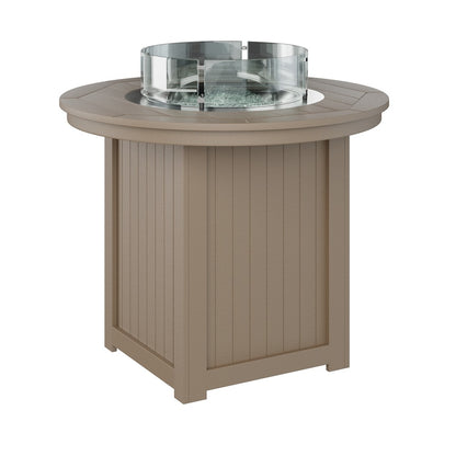 Berlin Gardens Donoma 44″ Round Counter Height Poly Lumber Fire Pit Table