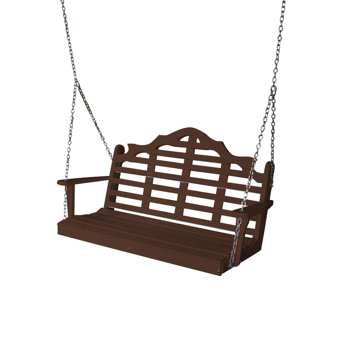 Keystone Amish Co. 5 Foot Milan Recycled Plastic Porch Swing, Tudor Brown