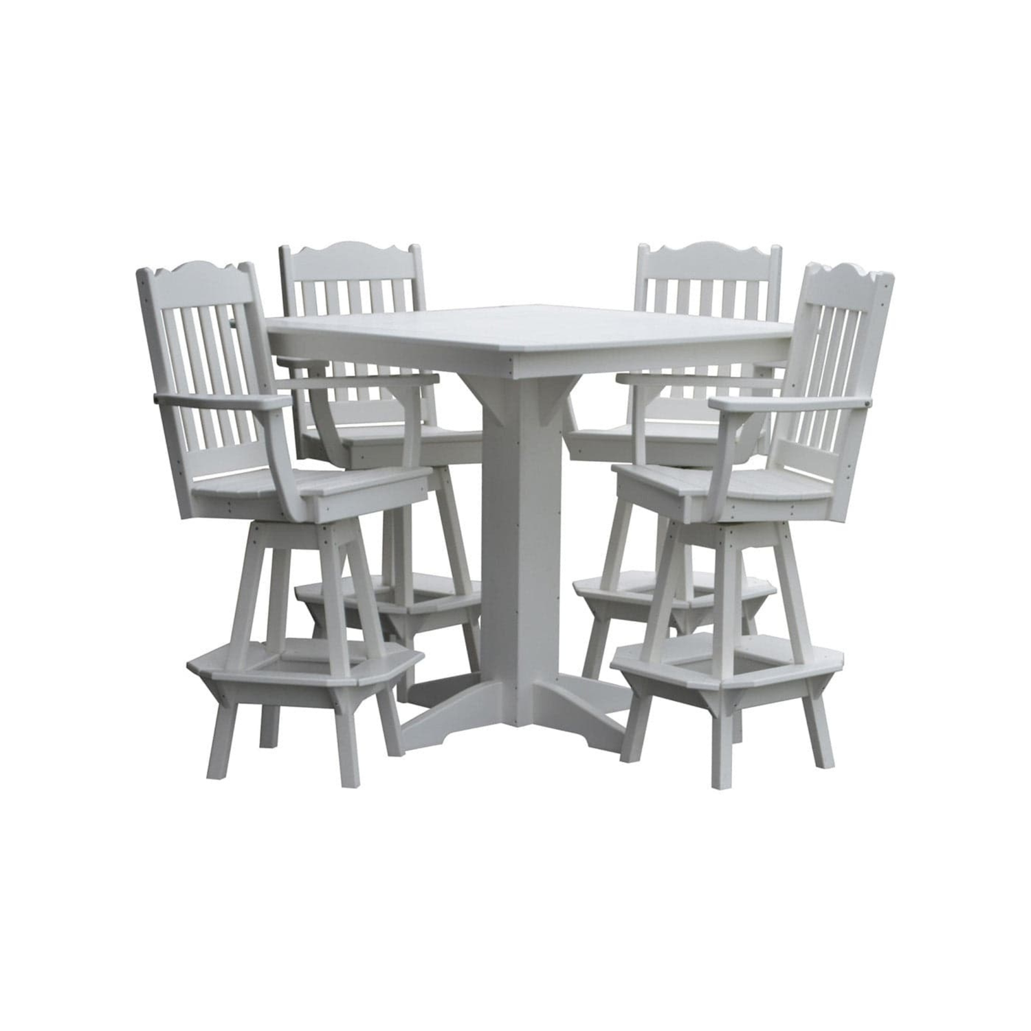 Keystone Amish Co. York 5-Piece Poly Bar Dining Set with Square Table