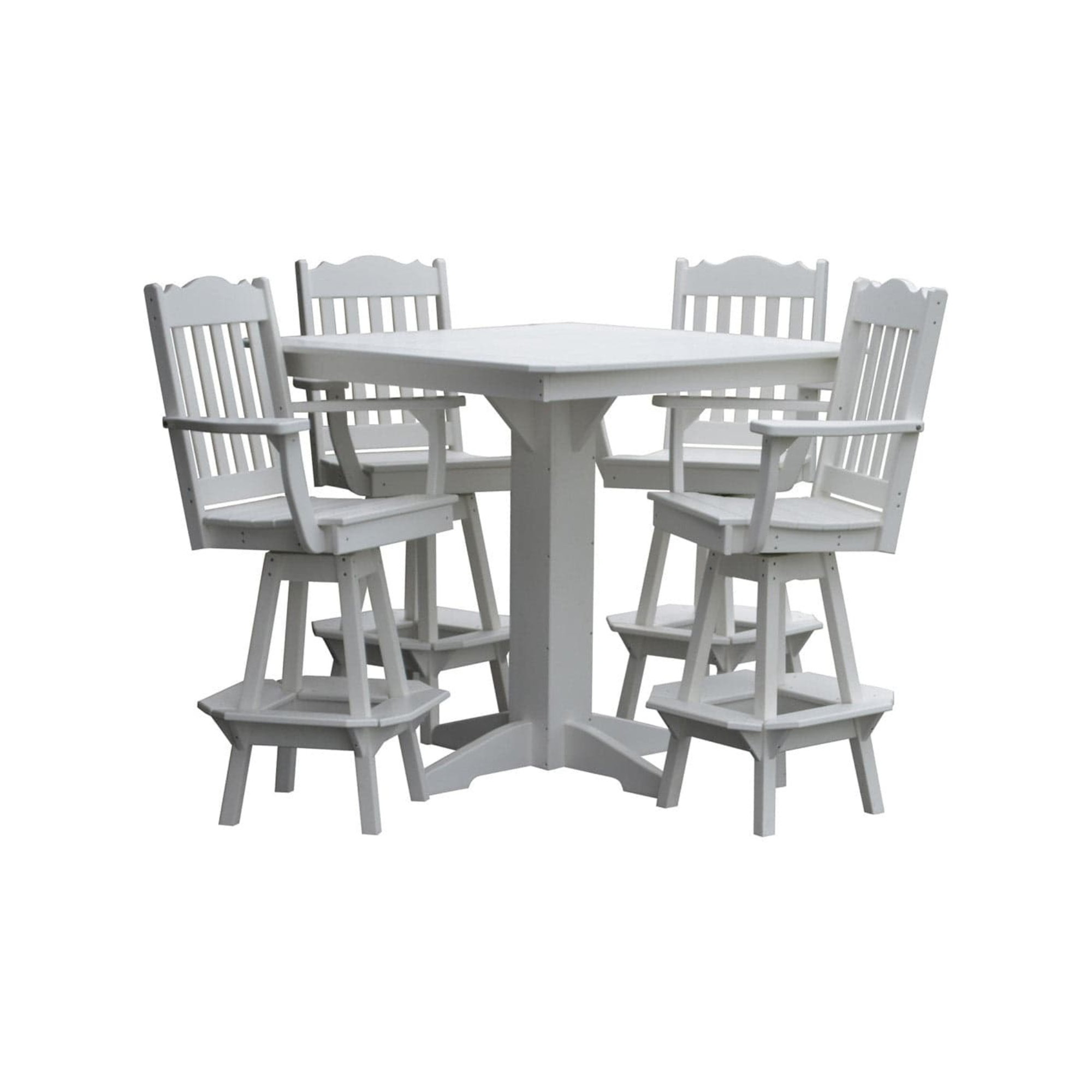 Keystone Amish Co. York 5-Piece Poly Bar Dining Set with Square Table