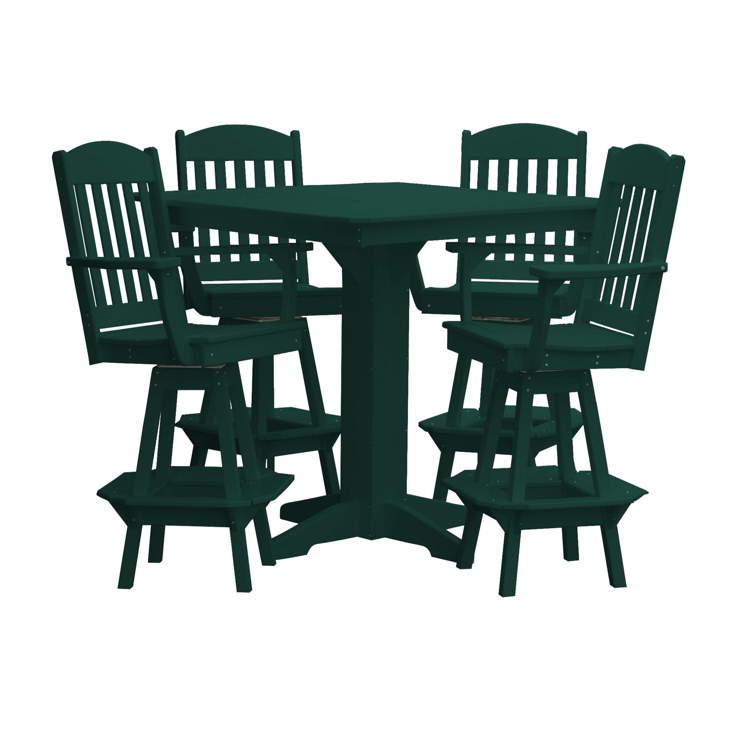 Keystone Amish Co. Classic 5-Piece Poly Bar Dining Set