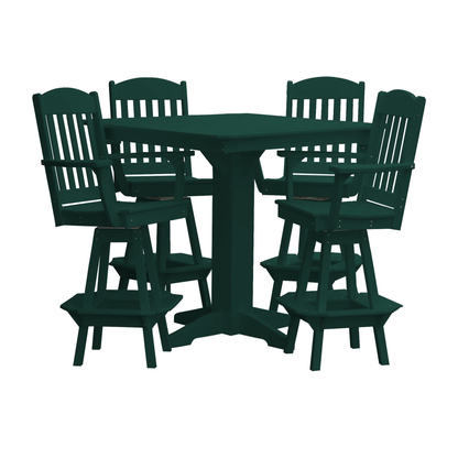 Keystone Amish Co. Classic 5-Piece Poly Bar Dining Set