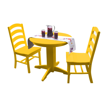 Keystone Amish Co. Josie 3-Piece Poly Outdoor Dining Set with Round Table