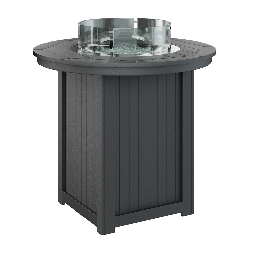 Berlin Gardens Donoma 44″ Round Bar Poly Lumber Fire Pit Table